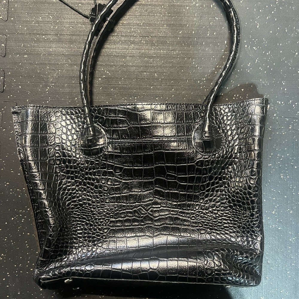 Patricia Nash Black Croc-Embossed Tote